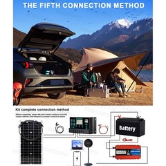 6000W Solar System Kit, Flexible Panel 100A Controller, 12V DC to 110V/220V