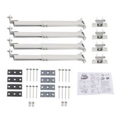 4 PCs Solar Panel RV Tilt Mount Brackets Set Adjustable Angle for Roof Install
