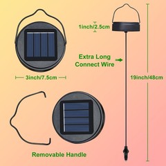 AA 600mAh Solar Light Replacement Top Waterproof LED Lantern Part