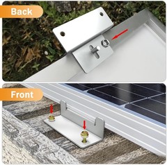 For Solar Panel Z Bracket 4PCS Mounting Mounts Set Bracket RV Boat Roof Wall USA