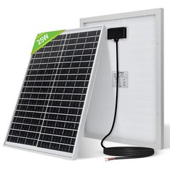 ECO-WORTHY Solar Panel 25W 12V Monocrystalline Waterproof Panel for Charging …