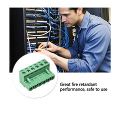 10pcs 6P 5.08mm Angle PCB Screw Terminal Block | Heat resistant plastic housi…