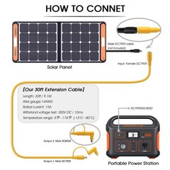 Hoeine Solar Panel Extension Cable for Jackery 30FT, 14AWG 8mm DC Connector