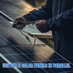 Solar Y Branch Parallel PV Connector Kit, Waterproof, 1 Pair, for Solar Panels