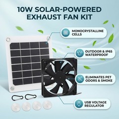 Solar Power Panel Exhaust Fan Outdoor Waterproof Solar Air Extractor Fan