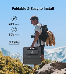 Dabbsson 120W Folding Solar Panel Portable IP67 w/ Adjustable Kickstand Outdoor