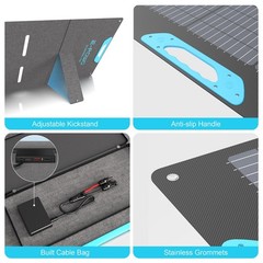 2 pack 110W Solar Panel Charge for BLUETTI Power Station AC180 1000Wh Generators