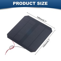 «Mini 6V 3W 500mA Solar Panel for 145x145mm Cable» (74 Characters)