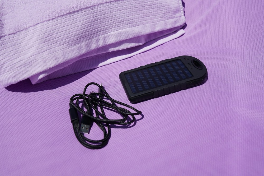 Portable Black Solar Panel Kit with USB for Camping, Hiking, Outdoor Use