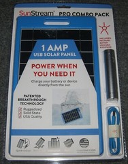 5 V – 1200 mA – Solar Panel Charger w/ 3400 mAh Power Bank / LED Flashlight – 6W