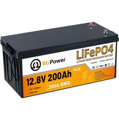 12V 200AH Lithium LiFePO4 Battery 200A BMS for Storage Motor RV Off-Grid Solar
