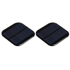 Mini Solar Panel Cell 5.5V 130mA 0.715W 72mm x 72mm for DIY Project Pack of 2