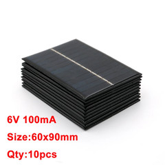 10PCS X DC Solar Panel 6V 100Ma 167Ma 183Ma 333Ma 500Ma 583Ma 750Ma Solar Batter