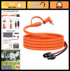 10FT MC4 to DC 8mm Adapter Cable for Portable Power Stations & Solar Panels, RV