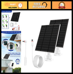 5W Solar Panel Charger for Wireless Outdoor Cameras, USB-C, Waterproof IP65, 10F