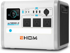 Portable Power Station, EP1650 1024Wh Lifepo4 EVE Battery Solar Generator Backup