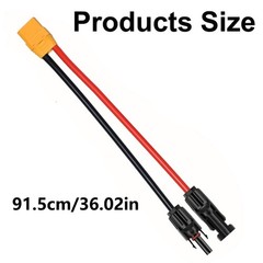 Solar Charging Cable with XT90 Input Port for Portable Generators Solar Panel