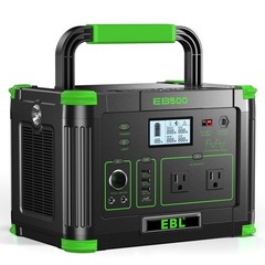 500W 519Wh Power Station Portable Solar Generator RV Backup Battery Camping