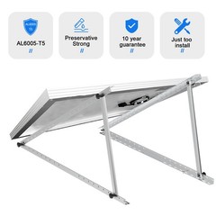2Set 118CM Solar Panel Brackets 0-90° Adjustable Tilt Mount Rack Bracket Caravan