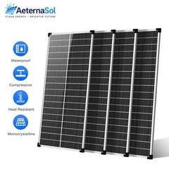 AeternaSol 4Pack 100W Solar Panel 18V 400W Mono N-Type Off-Grid RV Home Roof US