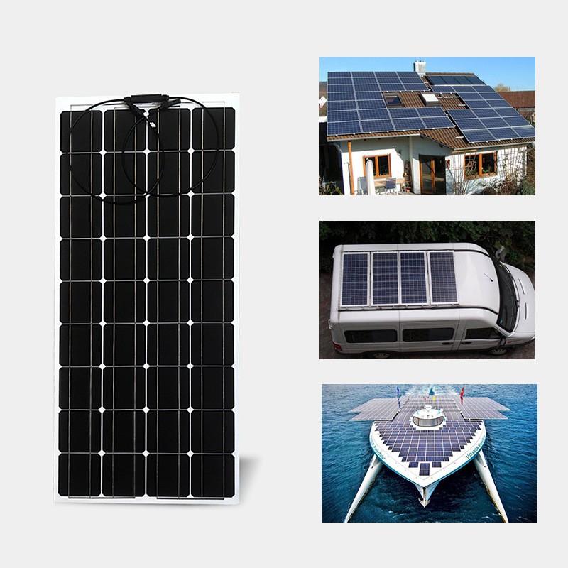 300W 18V Flexible Monocrystalline Solar Panel Module Marine Boat RV Car Camping