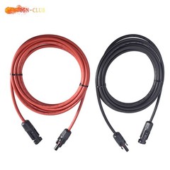 1 Pair 12AWG 15 Feet Black+Red Solar Panel Extension Cable Wire Connector
