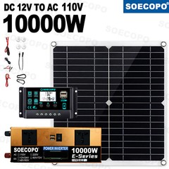 SOECOPO 10000W Solar System 300W Panel 100A MPPT Controller Smart Inverter