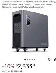 3000W Power Station Power Bettery Supply Off-grid Back-up with Gendome App