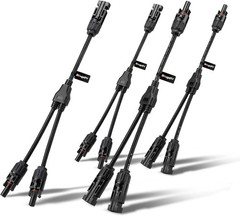Solar Connectors Y Branch Parallel Adapter Cable Waterproof Quick Connect