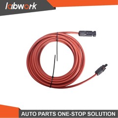 Labwork 1 Pair 25FT 10AWG Red+Black Solar Panel Extension Cable Wire Connector