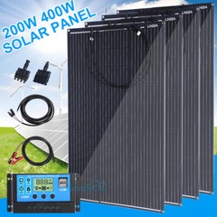 200W 400W Solar Panel Mono HighEfficiency PV for Sunshed RV Home, w/ Controller