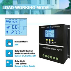 60A 80A 100A Solar Charge Controller 12V-48V Auto Max 90V PV In,No Need Tariffs