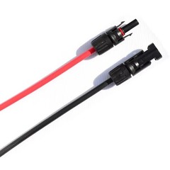 50ft Black + 50ft Red 10AWG Solar Panel Extension Cable Flexible Wire Connectors