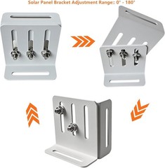 Heavy Duty Adjustable Solar Panel Mounting Brackets (4 Pack) for RV, Marine &…