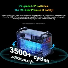 Blackview OSCAL 6000W Portable Power Station 3600Wh LiFeP04 +2x 400W Solar Panel