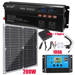 6000W 5000W Inverter Solar Panel Kit Power Generator 100A 110V Home Grid System