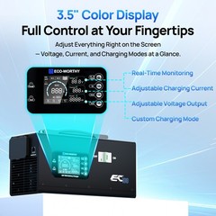 ECO-WORTHY 48V 100A Charger Suitable for 120/240V Generators Fast Charging