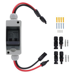 Solar Panel Disconnect Switch 30A DC AC Shut off 2 Poles Outdoor Home Miniature