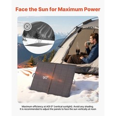 Uimoso 200W Portable Foldable Solar Panel with 30A Controller Mono Design