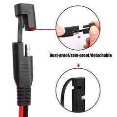Heavy Duty SAE to Alligator Clip Quick Disconnect Adapters Power Cable 100cm