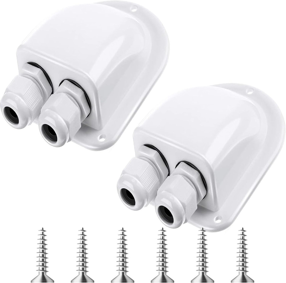 2 Set Solar Entry Gland Dual Entry Waterproof for 3Mm²-10Mm² (White) | Solar Cab