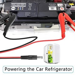 12V Battery Alligator Clip Cable,18AWG DC 5.5×2.1mm Male to Battery Clamps