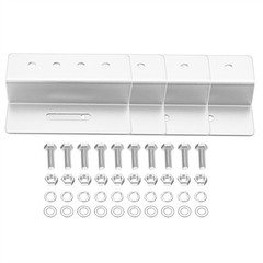 4PCS Solar Panel Mounting Bracket Aluminum Flat Roof Wall Set Panels Wall Kits