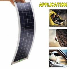220W Inverter 100W Solar Panel Kit USB Battery Charger Convert AC/DC Outdoor USA