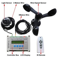 6000N Single Axis Solar Tracker +Controller +12V 6″ Linear Actuator +Wind Sensor
