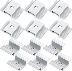Solar Aluminum Mid Clamps for Panels 1.06 Inch 12