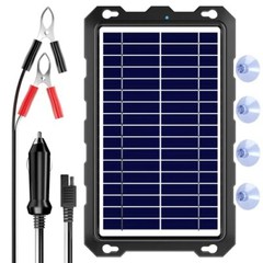 SOLAR BATTERY TRICKLE CHARGER Maintainer Portable Waterproof Panel 7.5W POWOXI