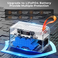 Portable Power Station,PowerUrus28,000mAh Solar Power Bank,LiFePO4Battery Backup