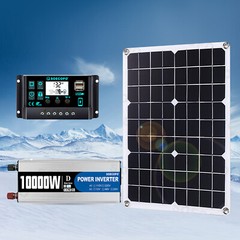 10000W Solar System DC12V to 220V Off-Grid Inverter System 100A Controller 500W