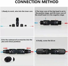 5-100Pairs Solar Panel Cable Wire Connectors Kit Male& Female Waterproof Adapter